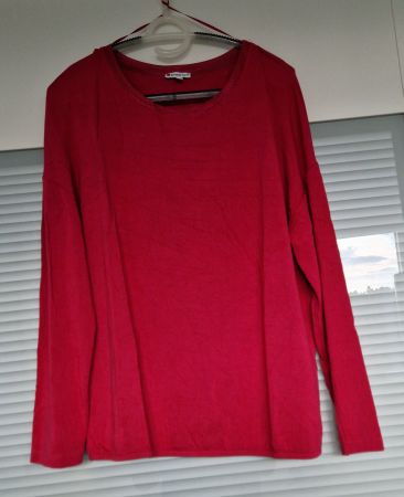 STREET ONE Shirt-Pulli Gr. 44 Feinstrick rot - 1 x getragen!