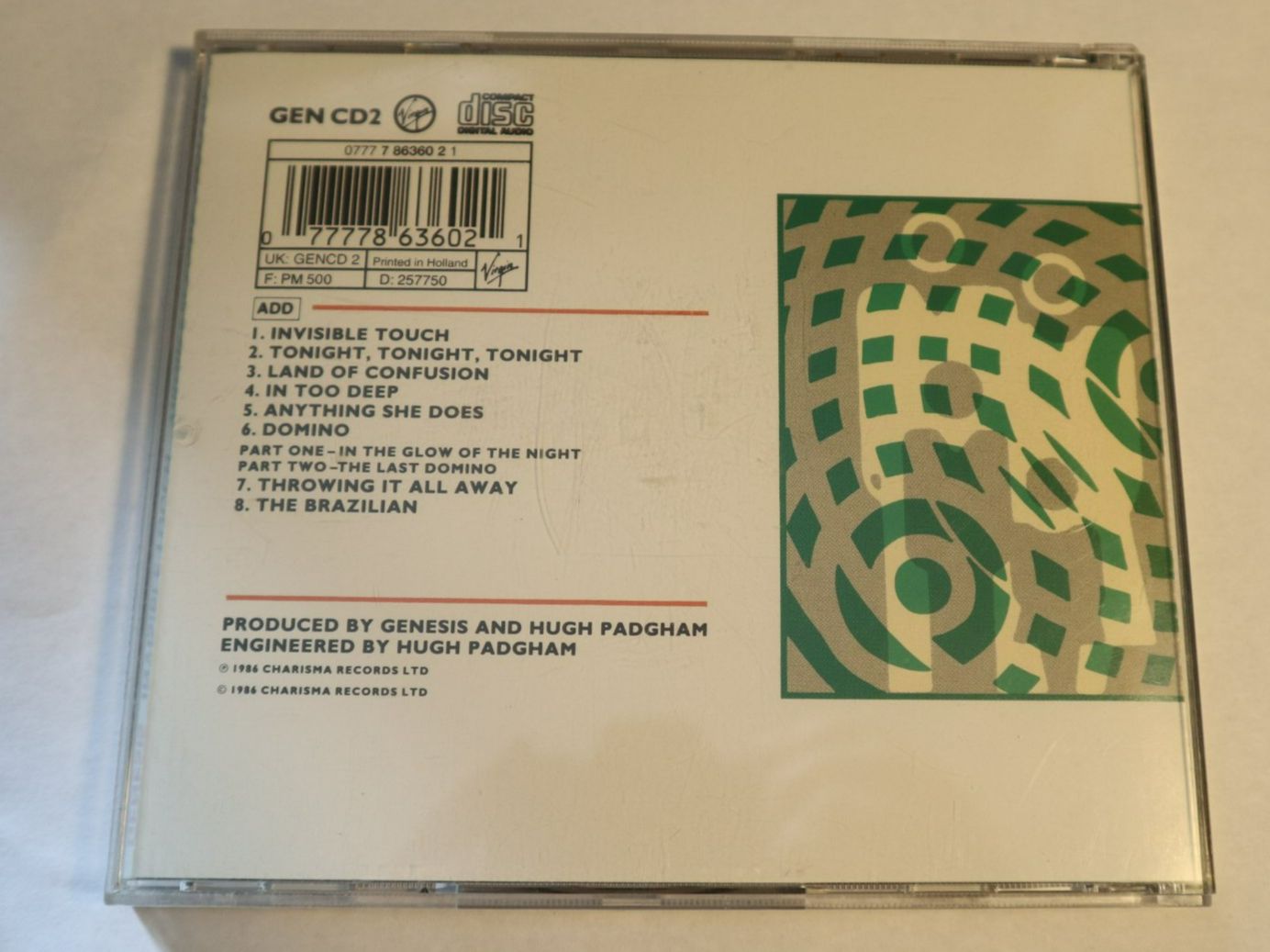 CDs: CD Genesis Invisible Touch – D'occasion à Eschenbach SG par Astalavista 1