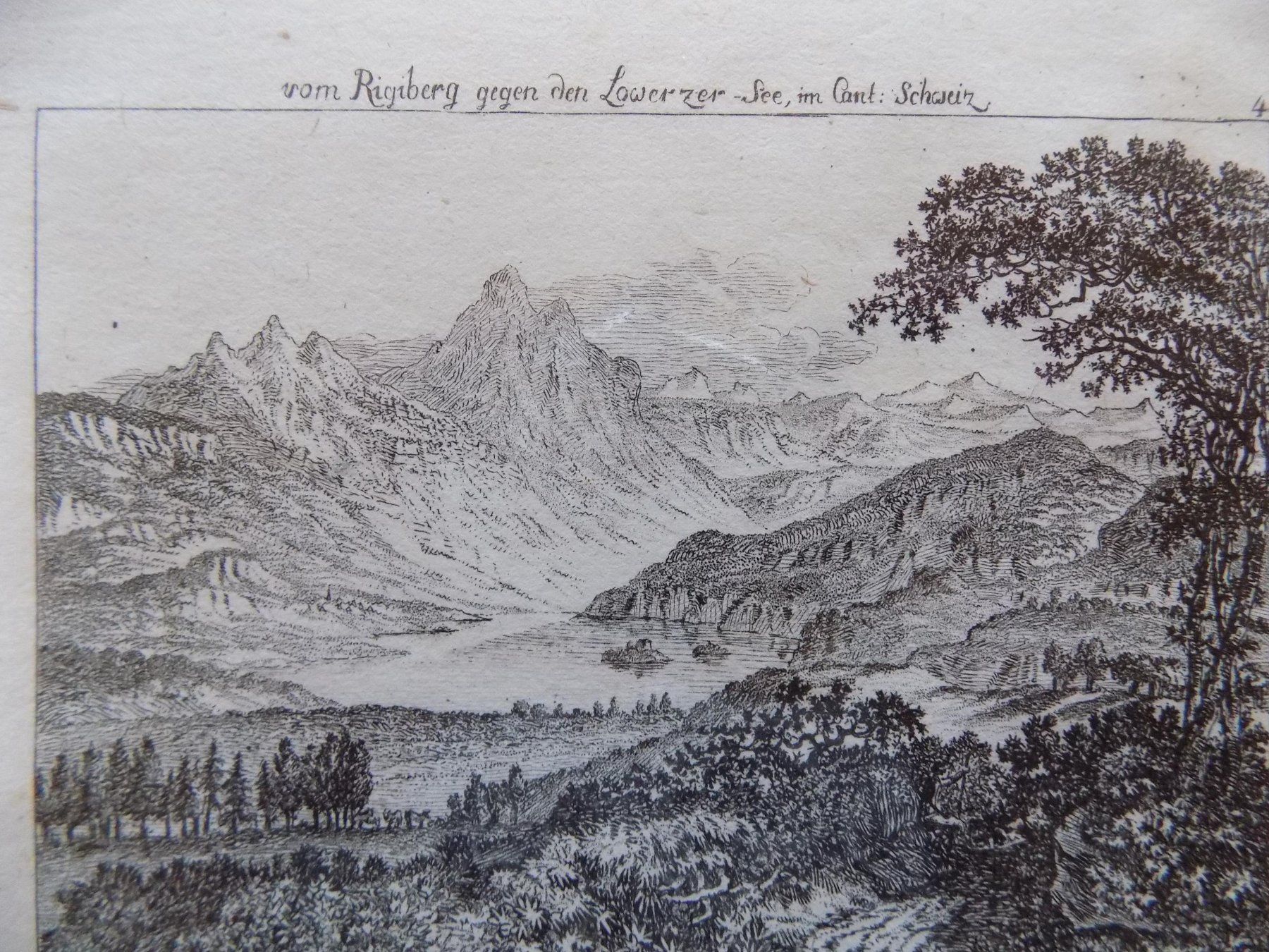 Gravures: Lauerzersee Mythen Kupferstich – D'occasion à Risch par Antikfee 1
