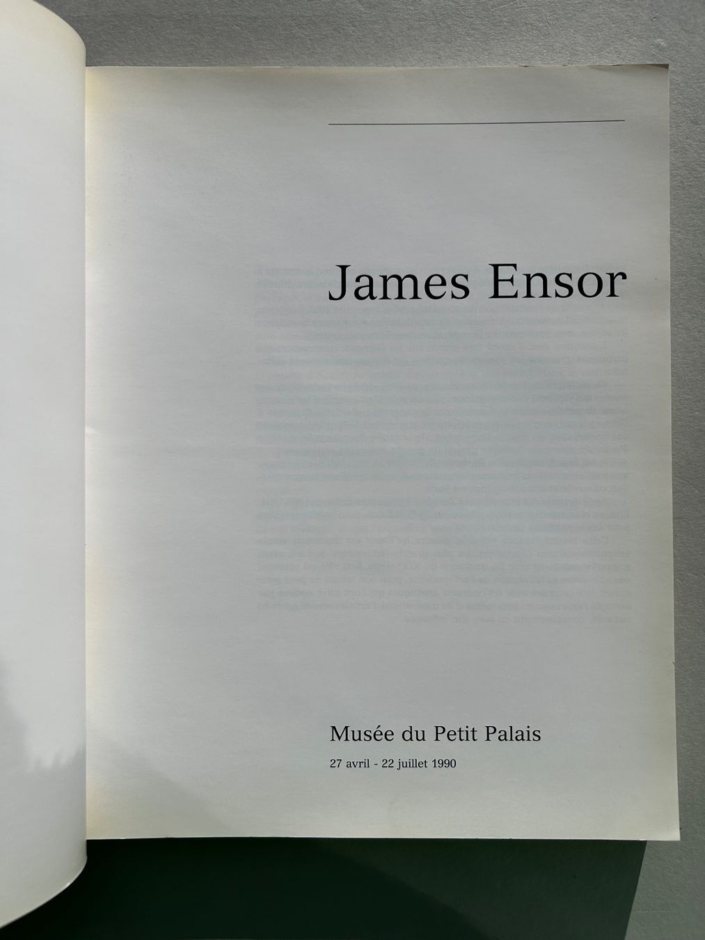Libri: James ENSOR  Ausstellungskatalog 1990 Petit Palais – Usato da Zürich venduto da Coffeetable88 1