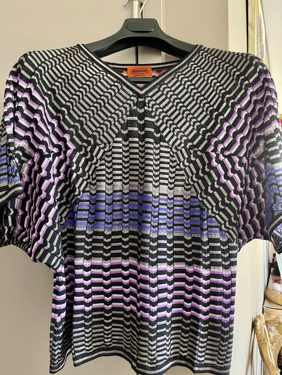 Pull Missoni Léger En Laine Et Soie - Couleurs Vives - Taille IT 42 (FR 38) - Occasion En Très Bon état