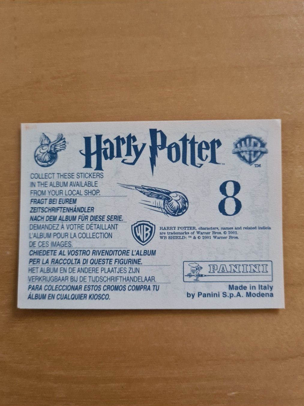 Panini Carte collezionabili: Panini Harry Potter Nr. 8 – Nuovo (secondo la descrizione) da Oberwil BL venduto da Spieltopia 1