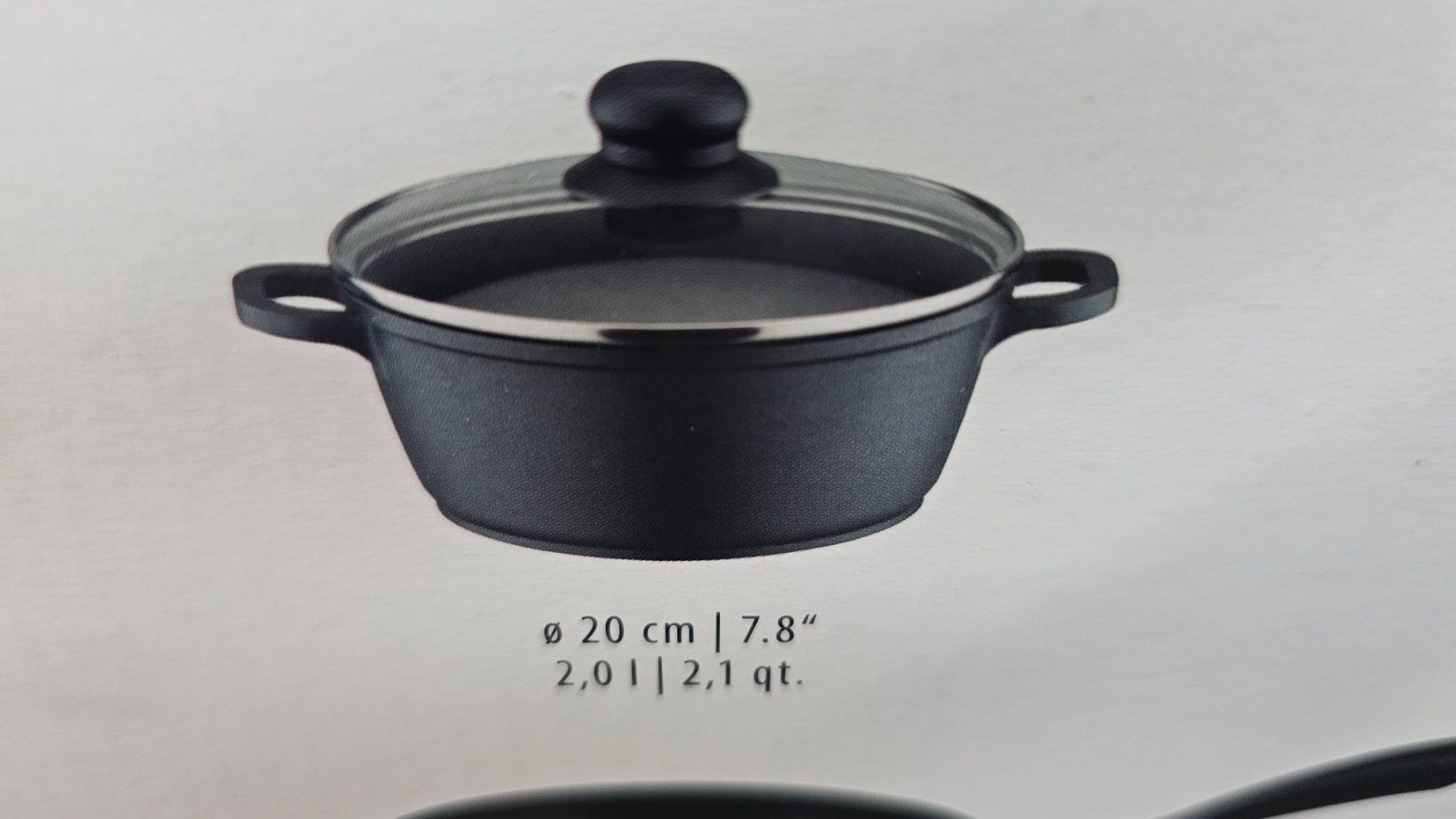 Elo Casseroles: ELO Topf, Schwarz, Induktion, Ø20cm ab Fr. 1.- – Neuf (Voir description) à Koppigen par Bracher_Mail-House 4