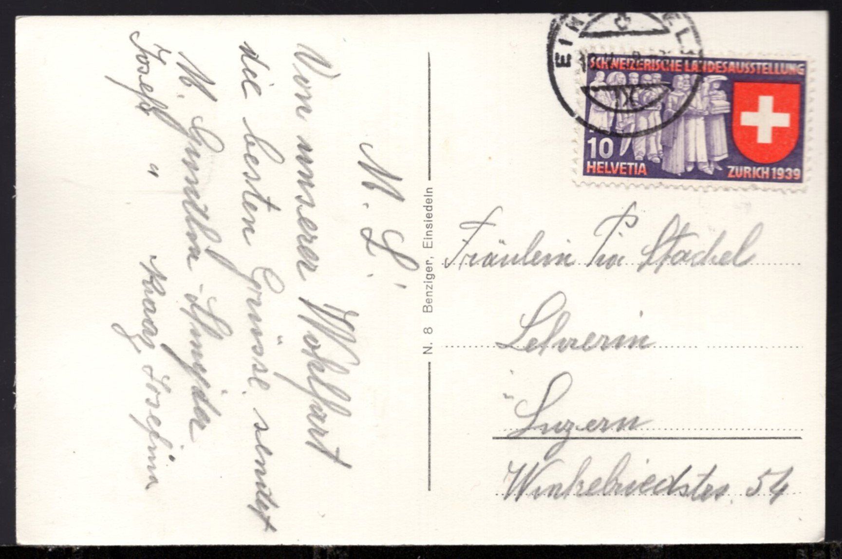 Cartoline postali: Einsiedeln, Kloster  1939 – Usato da Aarau venduto da kufi44 1