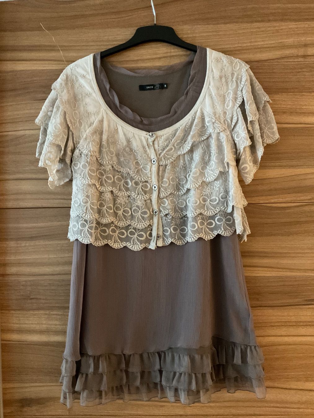 Vestiti: Kleiderkombination Kleid & Jäckchen Damen Gr.38 zero braun – Usato da Wabern venduto da fengshui63 1