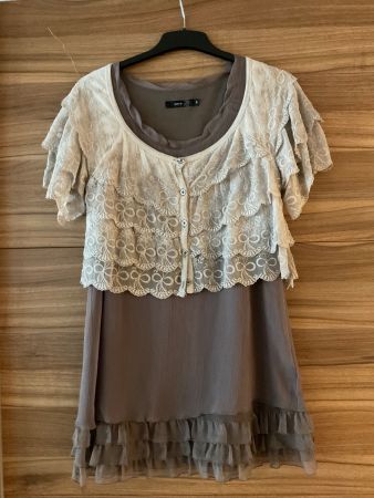 Kleiderkombination Kleid & Jäckchen Damen Gr.38 zero braun