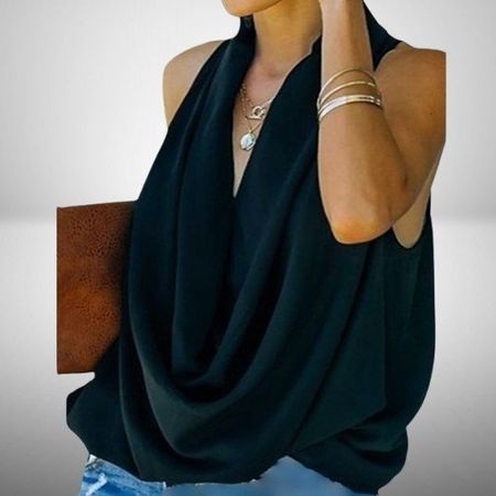 🖤 Trendige "Wasserfall" Bluse 🌊💫