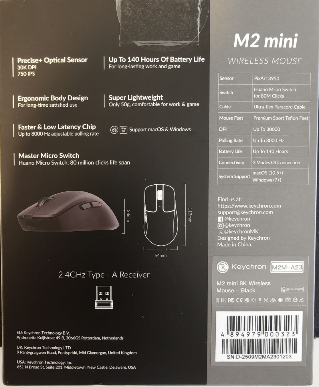 Keychron Maus: Keychron M2 mini 8K, M3 mini 4k Wireless Mouse – Gebraucht aus Erstfeld von URIT 1