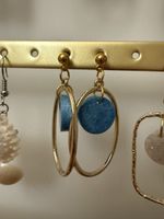 Handgemachte Blau- Ohrringe aus Resin 