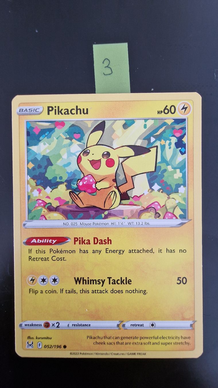 Pokémon Carte collezionabili: Pikachu #52 – Pokémon Lost Origin – Usato da Veytaux venduto da PocketMonster 1