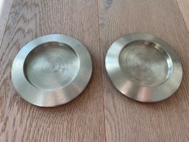 Kerzenständer / Kerzenuntersetzer aus Stahl 2 Stück