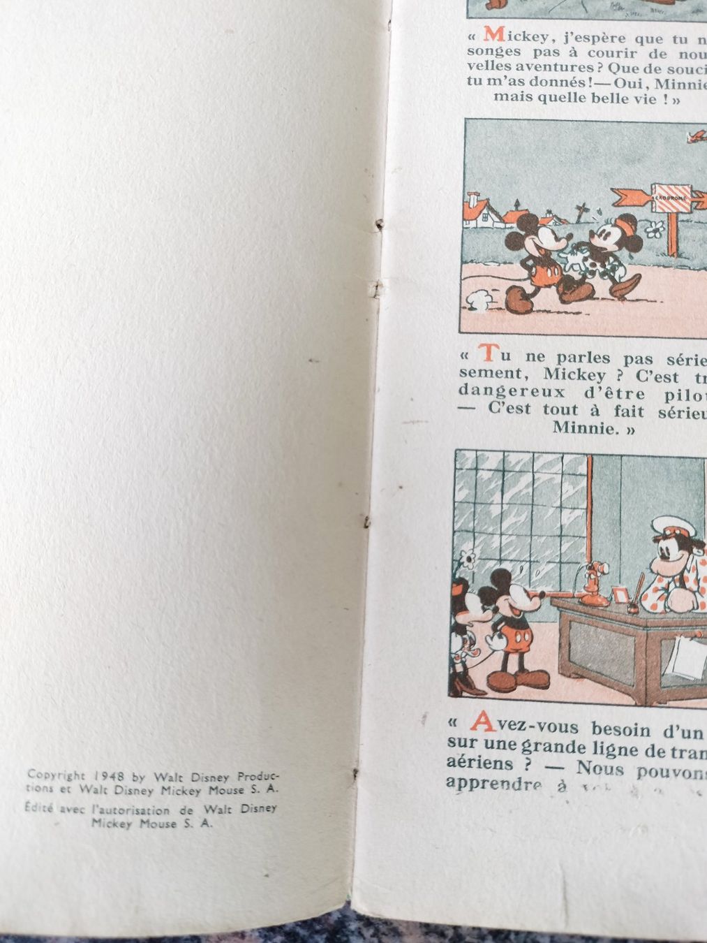 Fumetti: Mickey Aviateur - Hachette - Réédition 1950 – Usato da Cortaillod venduto da rozinna 2