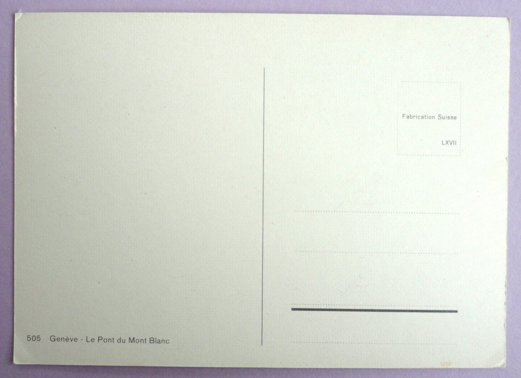 Cartoline postali: Genève - Le Pont du Mont Blanc – Usato da Fétigny venduto da Billy2miny 1