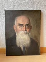 Antikes Ölgemälde , Portrait eines Herrn Mann Brille
