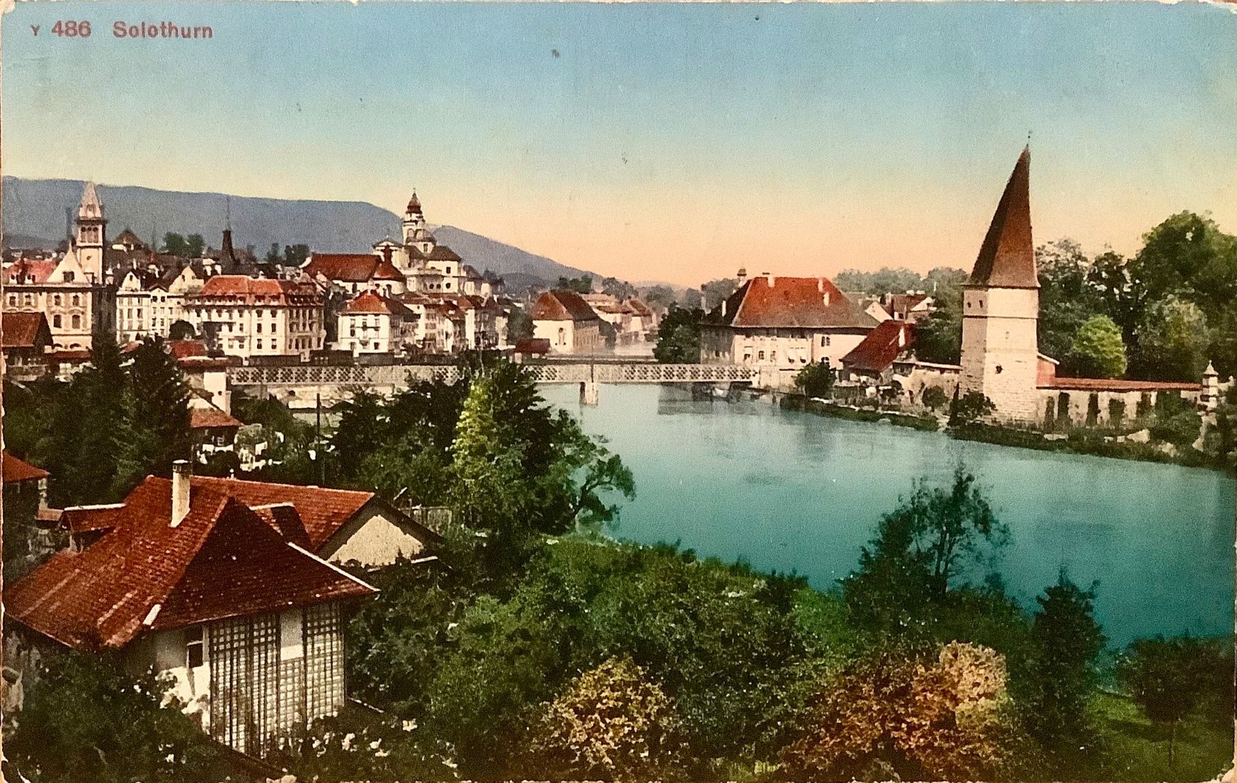 Ansichtskarten: 1927 - SOLOTHURN mit Krummturm – Gebraucht aus Root von ENGLAND-TREASURES 1