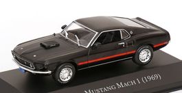 Ford Mustang Mach 1 1969 schwarz / rot     1:43 von Altaya /
