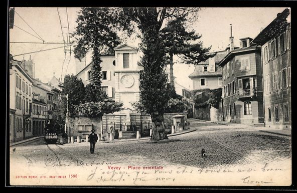 Ansichtskarten: AK Vevey, Place Orientale, 1903 – Gebraucht aus Berlin von bartko-reher