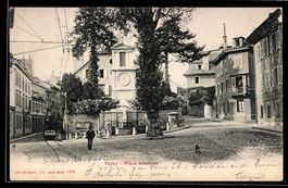 AK Vevey, Place Orientale, 1903