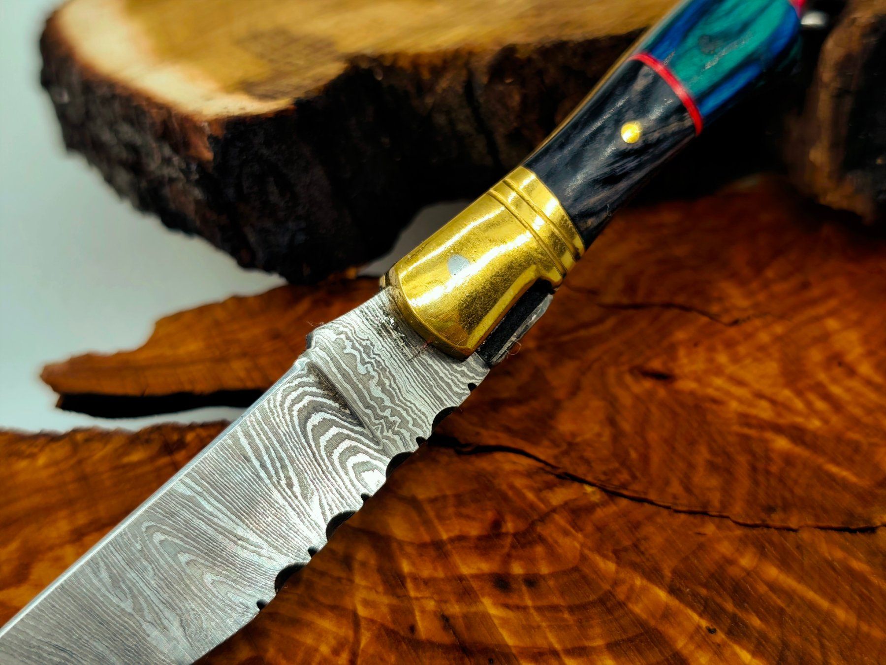 Accessori: Laguiole Damast Messer Klappmesser echtes Damastmesser – Nuovo e nell'imballaggio originale da Arlesheim venduto da Premius_1 4