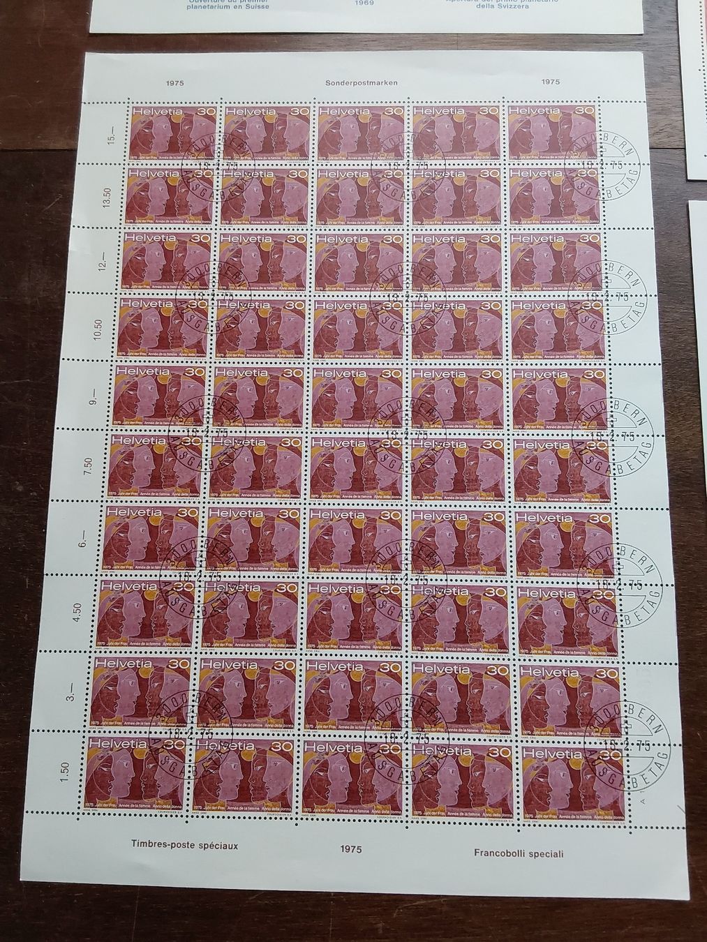 Tutti i francobolli: Erni Hans Briefmarkenbogen 7x zusammen  – Usato da Steinach venduto da Chilli1957 2