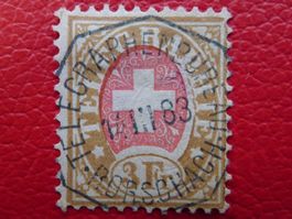 Telegraphenmarke Nr.12 mit Voll-Stempel RORSCHACH (SG) 60.-