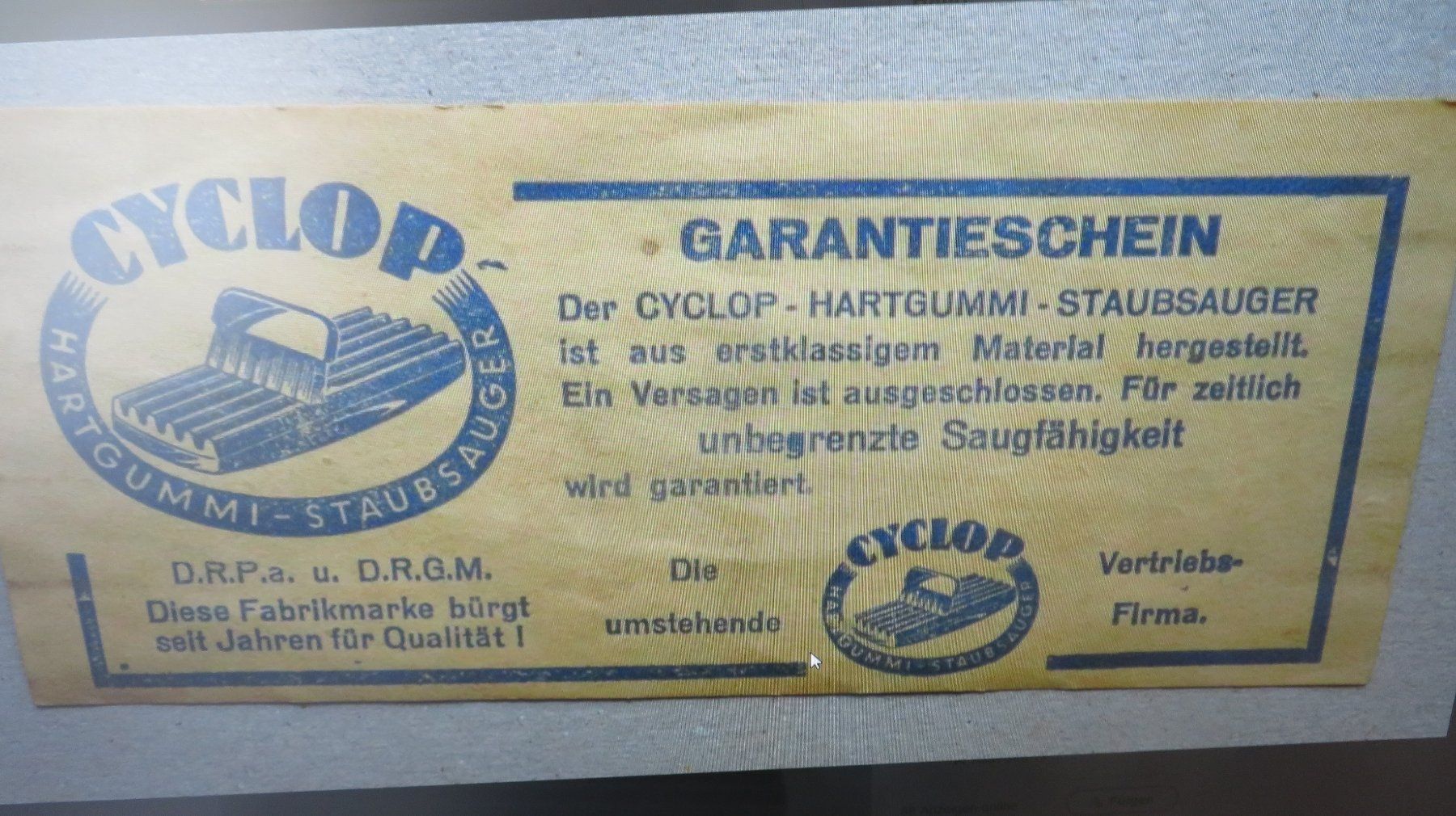 Aspirapolveri & Accessori: Cyclop Hartgummi Handstaubsauger  Vintage – Usato da Wetzikon ZH venduto da morda1954 5