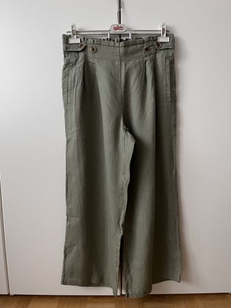 Esprit Leinenhose Grösse 38 olive neuwertig