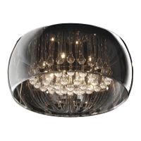 Moderne Deckenlampe Chrom inkl. LED-Leuchtmittel & Glasstäbe