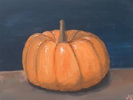 Kürbis Gemälde 30x40cm