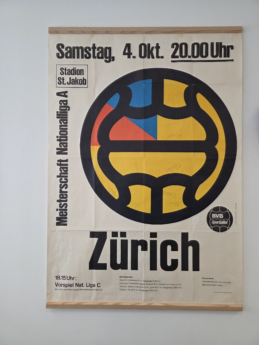 Foto & Immagini: FC Basel Matchplakat 1975 – Usato da Pratteln venduto da rolf4133