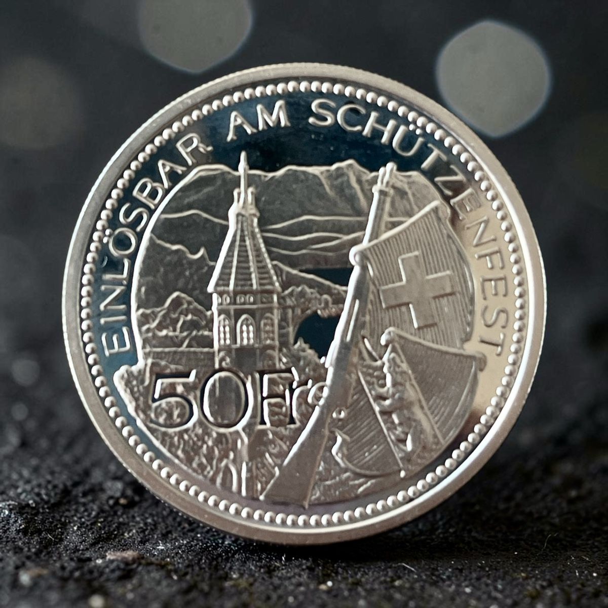 Tutti le monete: Schützenthaler 50 Fr. Thun 1995 – Nuovo (secondo la descrizione) da Winterthur venduto da Numismatica-Vitu