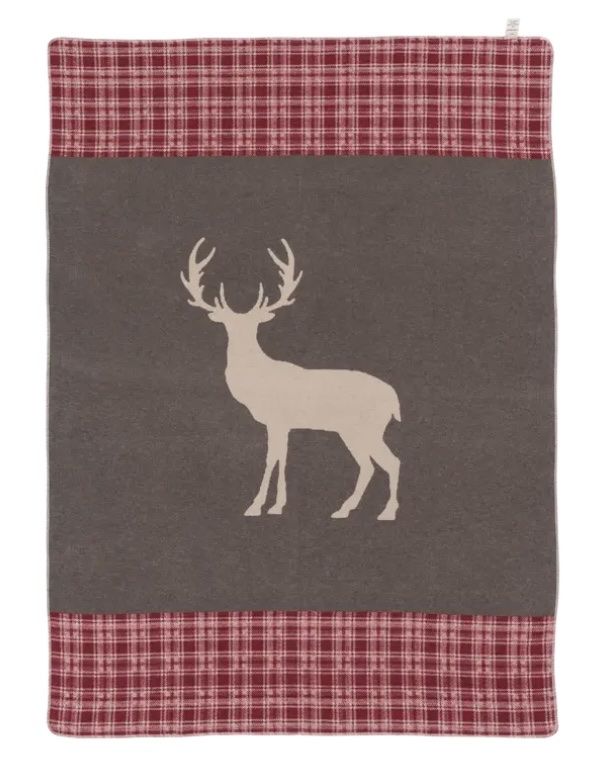 Coperte: Chalet-Chic Plaid Hirschlogo David Fussenegger – Usato da Wetzikon ZH venduto da mag_96fy 2