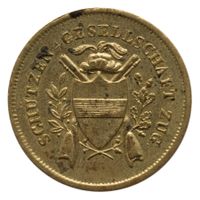 Schützenjeton Zug 19. Jhdt. vergoldet