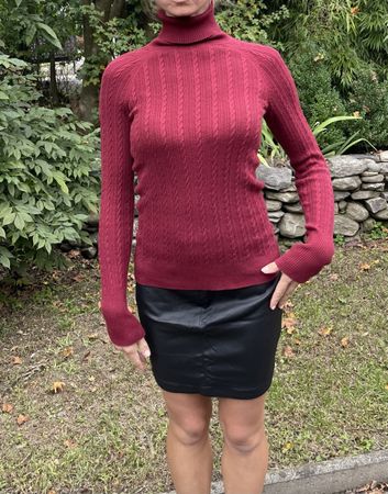 Dolcevita Unisex di cotone con viscosa-design Treccii-S/L