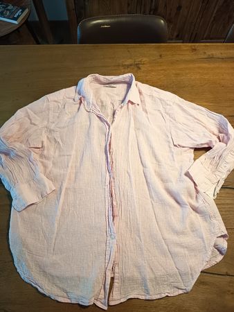 Pepe Jeans Bluse Leinen-Mix hellrosa Gr. XL