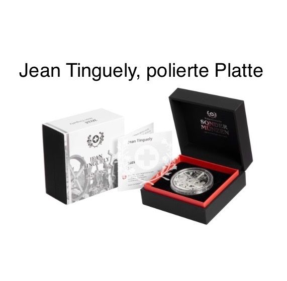 Tutti le monete: Jean Tinguely, polierte Platte – Nuovo e nell'imballaggio originale da Wolhusen venduto da Sss06 4