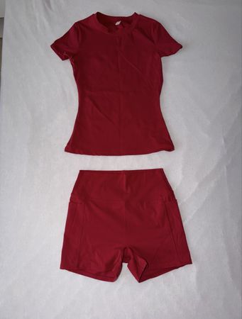 Sportset zweiteiler rot