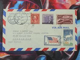 CL33 Enveloppe + Timbre USA 1958