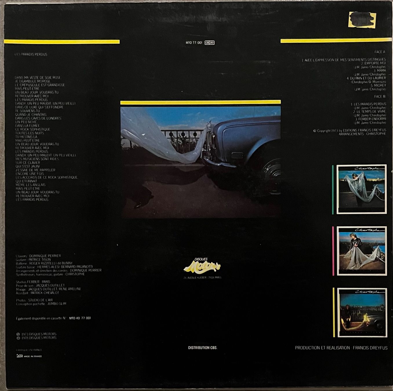 Vinyles: CHRISTOPHE - LES PARADIS PERDUS - 33 Tours – D'occasion à Bussigny par vinyl-pas-cher 1