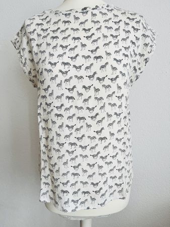 Viskose Bluse mit Zebra Print von H&M, Grösse S