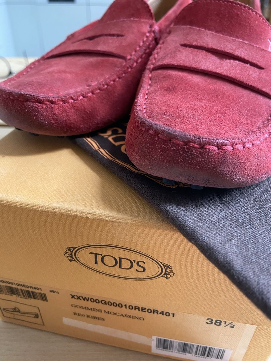 Tod'S Scarpe da donna: TOD'S Mokassins Rot Wildleder – Usato da Binningen venduto da Dodo21 1