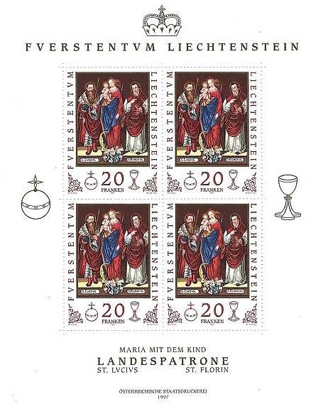 Alle Briefmarken: Saint Patrons. Liechtenstein – Gebraucht aus Ecublens von achille1954