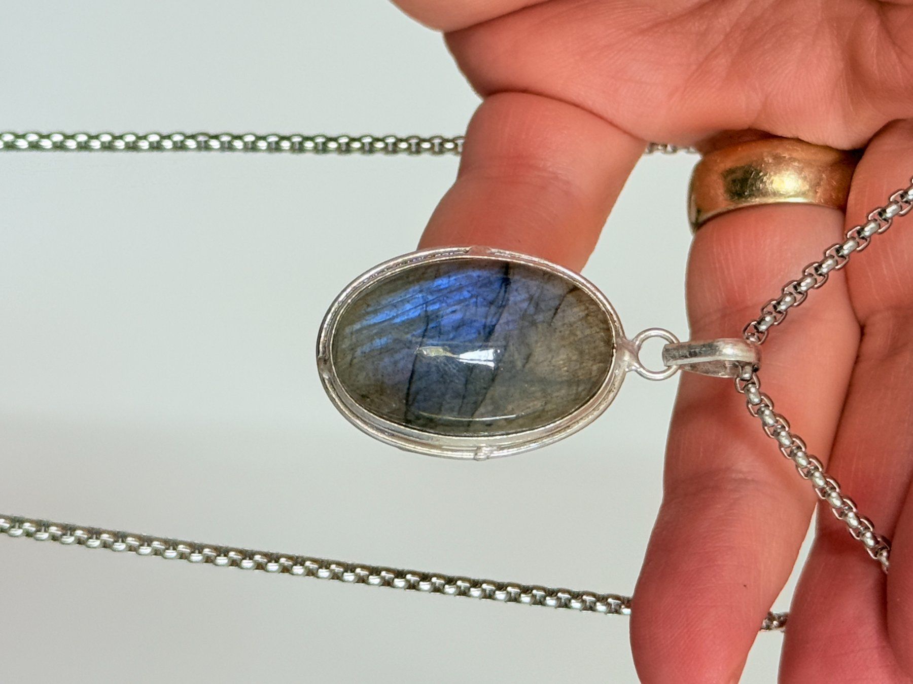 Ketten: Collier labradorite, élégant et tendance ✨ – Neu und originalverpackt aus Genève von AWWA 9