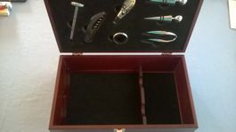 Coffret bois de sommelier neuf et complet pour 2 bouteilles
