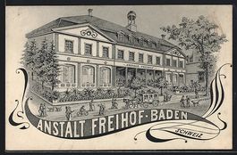 Baden, Anstalt Freihof mit Kutsche