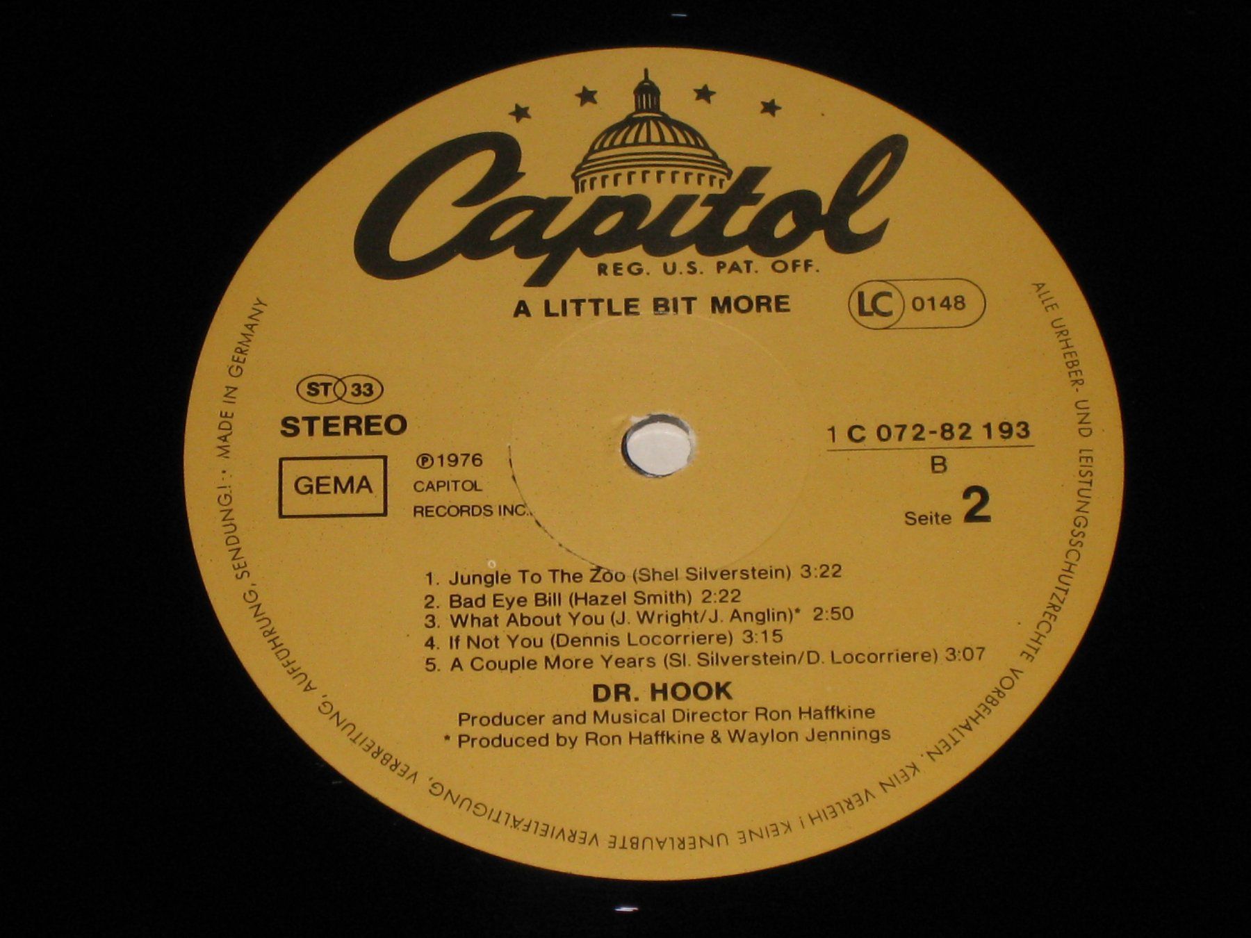 Dischi in vinile: LP - DR. HOOK - A LITTLE BIT MORE – Usato da Steckborn venduto da Quo7 2