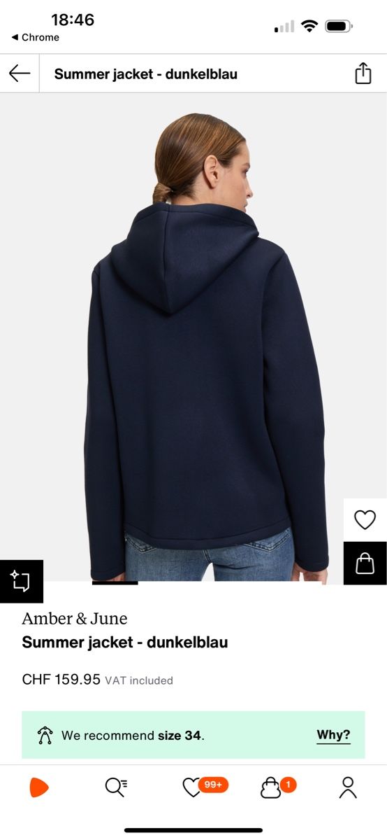 Giacche: Herbst Ubergangs Jacke Gr36 Dunkel Blau – Usato da zug venduto da saliviolyn 1