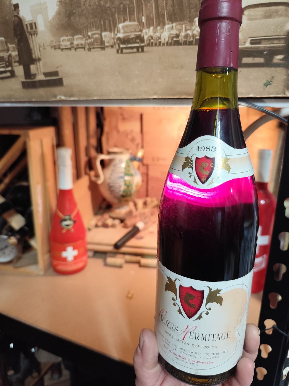 Vino: 1983 Crozes Hermitage – Nuovo e nell'imballaggio originale da Büsserach venduto da Vintage-vins 1