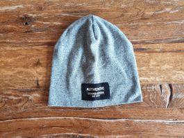 Bonnet en coton H&M, gris chiné, "Authentic", garçon, 92/104
