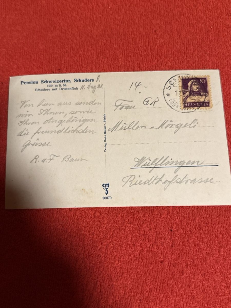 Cartes postales: Ak schuders  – D'occasion à St. Antönien par and_75rc 1